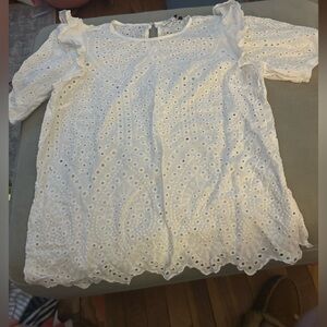 English Factory White Eyelet Blouse